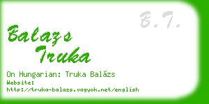 balazs truka business card